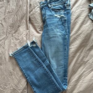American Eagle Outfitters Distressed Blue Boyfriend Jeans